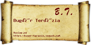 Bugár Terézia névjegykártya